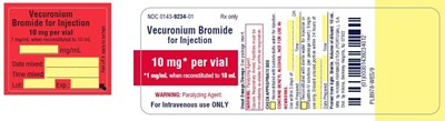 Source Drug Label (0143 9234 01 Vecuronium Bromide For Injection Vial Label Image (1))